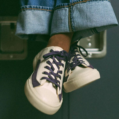 White/Eggplant